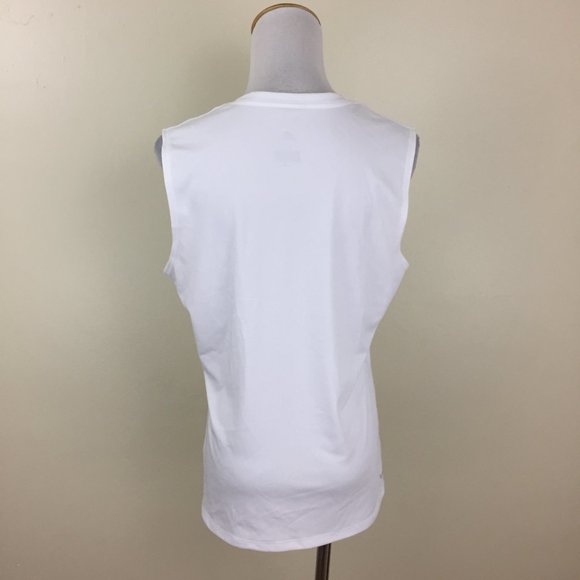 ADIDAS ClimaLite  White Gray Silver Glitter DIRT DIAMONDS Etc Print Tank Top - Picture 11 of 11